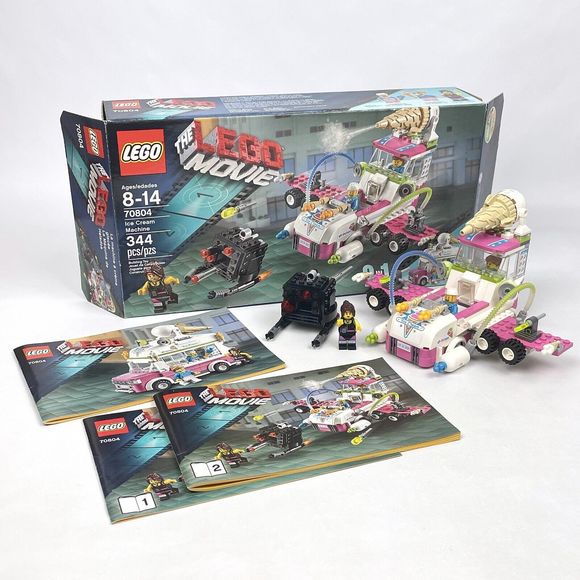 Lego Movie 70804 Ice Cream Machine Complete 2 in 1 Set w/ Figures Manuals & Box - Picture 1 of 16